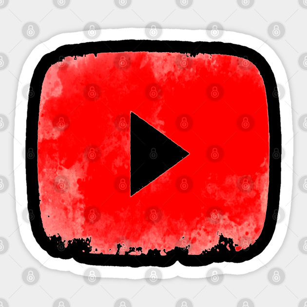 Youtube logo Youtubers Sticker TeePublic